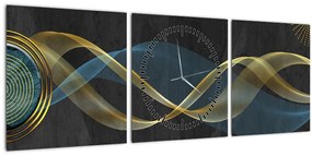 Tablou - Abstract (cu ceas) (90x30 cm)