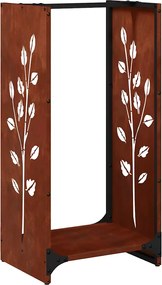 vidaXL Suport pentru lemne de foc 40x30x80 cm Oțel pentru intemperii