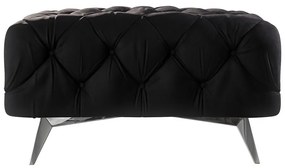 Taburet negru cu tapițerie din catifea Chelsea – Ropez