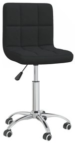 vidaXL Scaun de bucătărie pivotant, negru, material textil