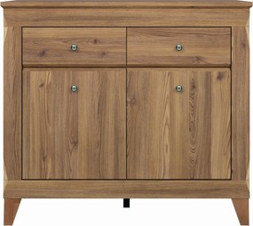 Comoda BERGEN KOM2D2S, stejar auriu, PAL, 110x47x98 cm