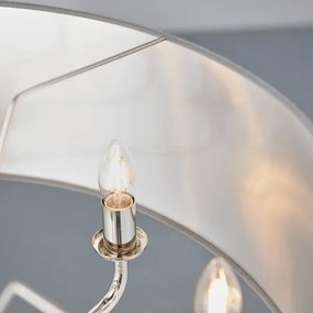 Lustră pe lanț Endon 94415 HIGHCLERE 8xE14/40W/230V gri/crom lucios