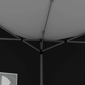 Outsunny Cort de grădină cort de recepție cort pop-up pliant 3 x 3 m 4 pereți detașabili + geantă de transport negru | Aosom Romania