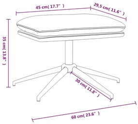 Taburet, maro, 60x60x39 cm, microfibra Maro