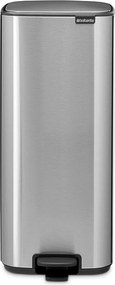 Coș de gunoi argintiu mat cu pedală din oțel 30 l Bo – Brabantia