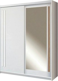 Dulap usi glisante alb EFFECT, PAL melaminat, cu 2 usi, 175x59x215 cm
