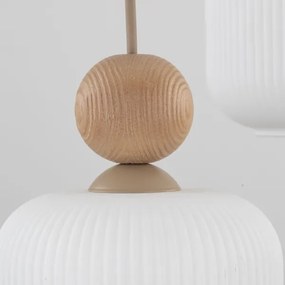 Lustră suspendată pe cablu BALLO 3xE14/10W/230V bej