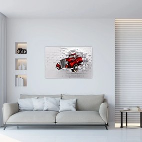 Tablou - Mașină roșie (90x60 cm)