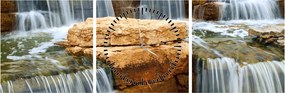 Tablou cu cascade (cu ceas) (90x30 cm)