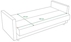 Canapea trei locuri Momentum (Alb + Gri). 1056709