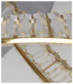 Lustra LED CCT suspendata cu telecomanda SPARK WAVES 150 auriu