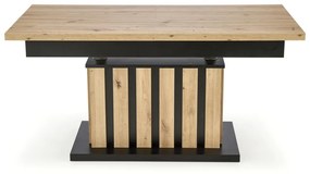 Masa de cafea Baretti extensibila stejar artizan/negru L130-170 cm