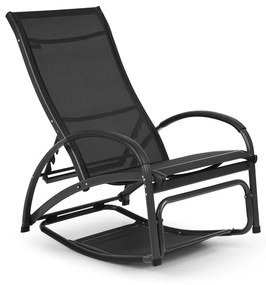 Beverly Wood, leagăn de soare, scaun balansoar, aluminiu, negru