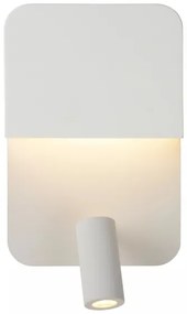 Aplică LED Lucide 79200/08/31 BOXER LED/10W/230V + LED/3W USB alb