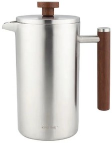 Presă franceză pentru cafea / ceai Kinghoff KH 1995, 1 l, Oțel inoxidabil, Pereți dubli, Inox