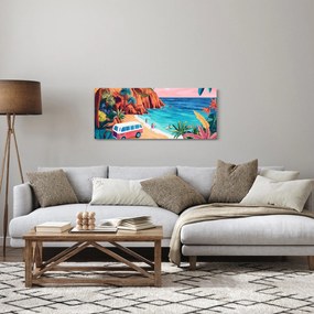 Tablou - Rulotă la ocean (120x50 cm)