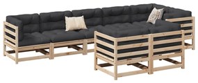 Set canapea de gradina, 8 piese, lemn masiv de pin
