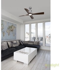 Ventilator cu telecomanda WINCHE crom/maro 33482