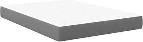 vidaXL Saltea de pat cu saltea Gri deschis 160 x 200 cm țesătură