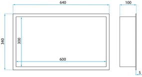 RAFT BAIE INCASTRAT PERETE 30x60 auriu periat