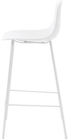 Scaun de bar alb din plastic 92,5 cm Whitby – Unique Furniture