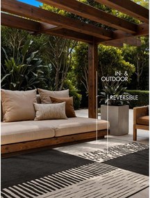 Covor pentru exterior și interior negru/crem 160x230 cm Haringey Acacia – Ted Baker