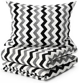 Lenjerie de pat din bumbac Renforce DUNGI alb-negru Dimensiune lenjerie de pat: 70 x 90 cm | 140 x 200 cm