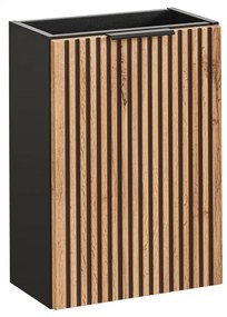 MASCA LAVOAR SUSPENDATA Xiy, 40 60 80 100 CM, MDF + PAL, STEJAR CU INSERTII NEGRE