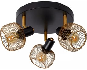 Spot Lucide 77978/13/02 MAREN 3xE14/13W/230V negru/alamă