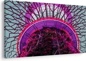 Tablou abstrac - crengi violete (90x60 cm)