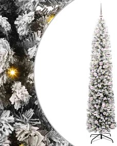 vidaXL Brad de Crăciun artificial Verde 210 cm PVC și oțel și plastic