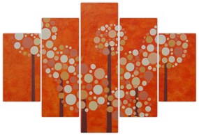 Tablou - Pădurea portocalie (150x105 cm)