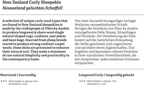 Fotoliu puf din blana de oaie Short Wool Curly Bean Bag Large