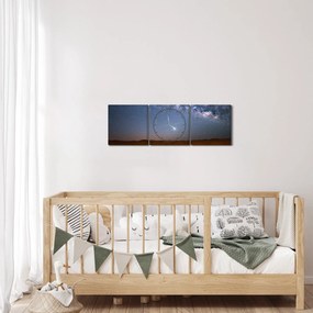 Tablou - Noapte in deșert (cu ceas) (90x30 cm)