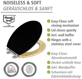 Capac WC 37 x 44 cm cu închidere automată Bambusa – Wenko