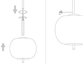 Ideal Lux - Abajur de schimb pentru candelabru UMILE, Ø 30 cm, alb