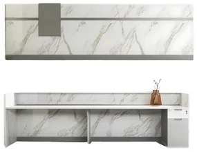 Masa birou receptie ,design modern și elegant ,calitate premium, dimensiuni 2400*600*1050