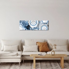 Tablou - Abstract geometric (cu ceas) (90x30 cm)