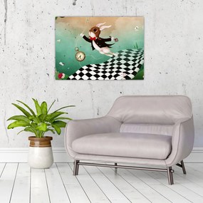 Tablou pe sticlă - Iepuraș fantezie (70x50 cm)