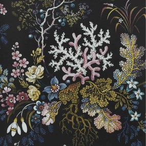 Tapet Killburn's Coral, Midnight Black, 1838 Wallcoverings, 5.3mp / rola