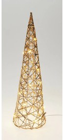 Conul luminos de Crăciun Champagne, 40 x 12 cm, 20micro LED, cu baterii, 40 cm