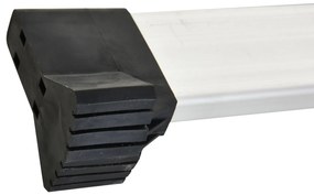 HOMCOM Scară multifuncțională din aluminiu 2,5 m, pliabilă și portabilă, picior antiderapant, greutate maximă 150 kg, argintiu | Aosom Romania