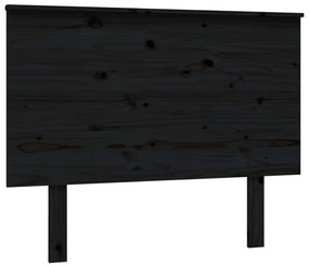 819159 vidaXL Tăblie de pat, negru, 104x6x82,5 cm, lemn masiv de pin