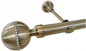 Galerie fara inele KALISTO CRYSTAL /25 - aur antic (Alege marime: 180 cm)