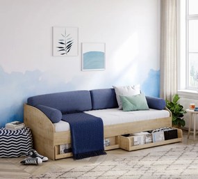 Pat pentru camera copii Colectia Daybed Stejar 90x200 cm