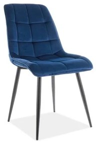 Scaun blue CHIC VELVET