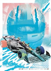 Imprimare de artă Formula 1® Print Store Artist Series - Miami Edition - 2ALAS - Blue