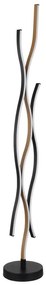 Lampadar LED, lampa de podea design modern Geronimo negru, maro