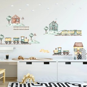 Autocolante de perete - trenulețe