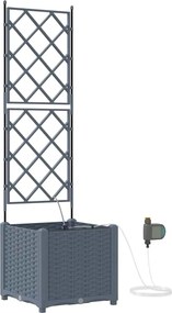 vidaXL Vază pentru Grădină 2 pcs Gri Deschis Oțel